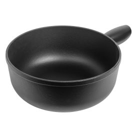 Fondue Pot matt black cast iron induction 24cm