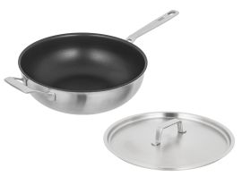 CULINARY FIVEPLY Wok / Chef's pan with lid and helper handle non-stick 28cm