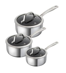 Peak Multi-Ply 3PC Saucepan Set 