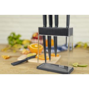 Colori®+ Knife & Block 6pc Set grey