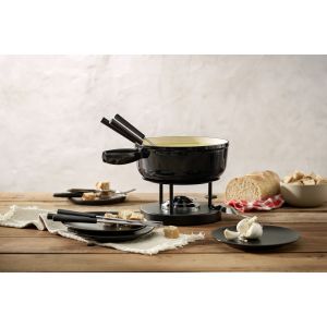 Fondue pot induction cast iron black 20cm