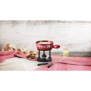 Mini cheese fondue set Swiss 15cm