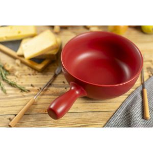 Fondue Pot red clay 23cm