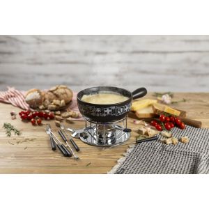 Cheese Fondue Set Swiss black 23cm