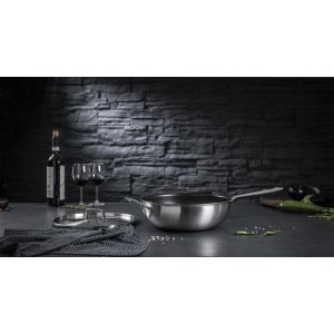 CULINARY FIVEPLY Wok / Chef's pan with lid and helper handle non-stick 28cm