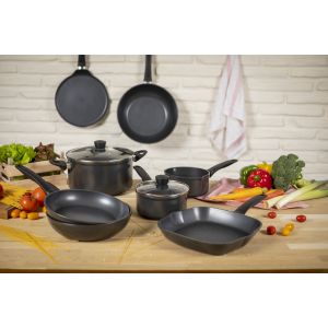 Easy Induction 5pc Cookware & Frying Pan Set  