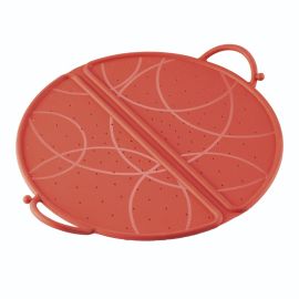 Splatter Guard Foldable Silicone  Large Red 