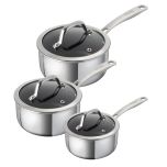 Peak Multi-Ply 3PC Saucepan Set 